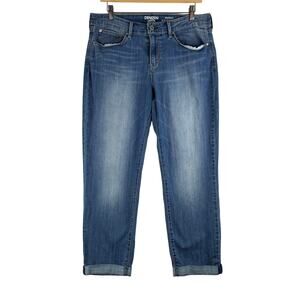 Denizen Levis Modern Slim Boyfriend Crop Jeans Women’s 12 Blue Fading Roll Cuff